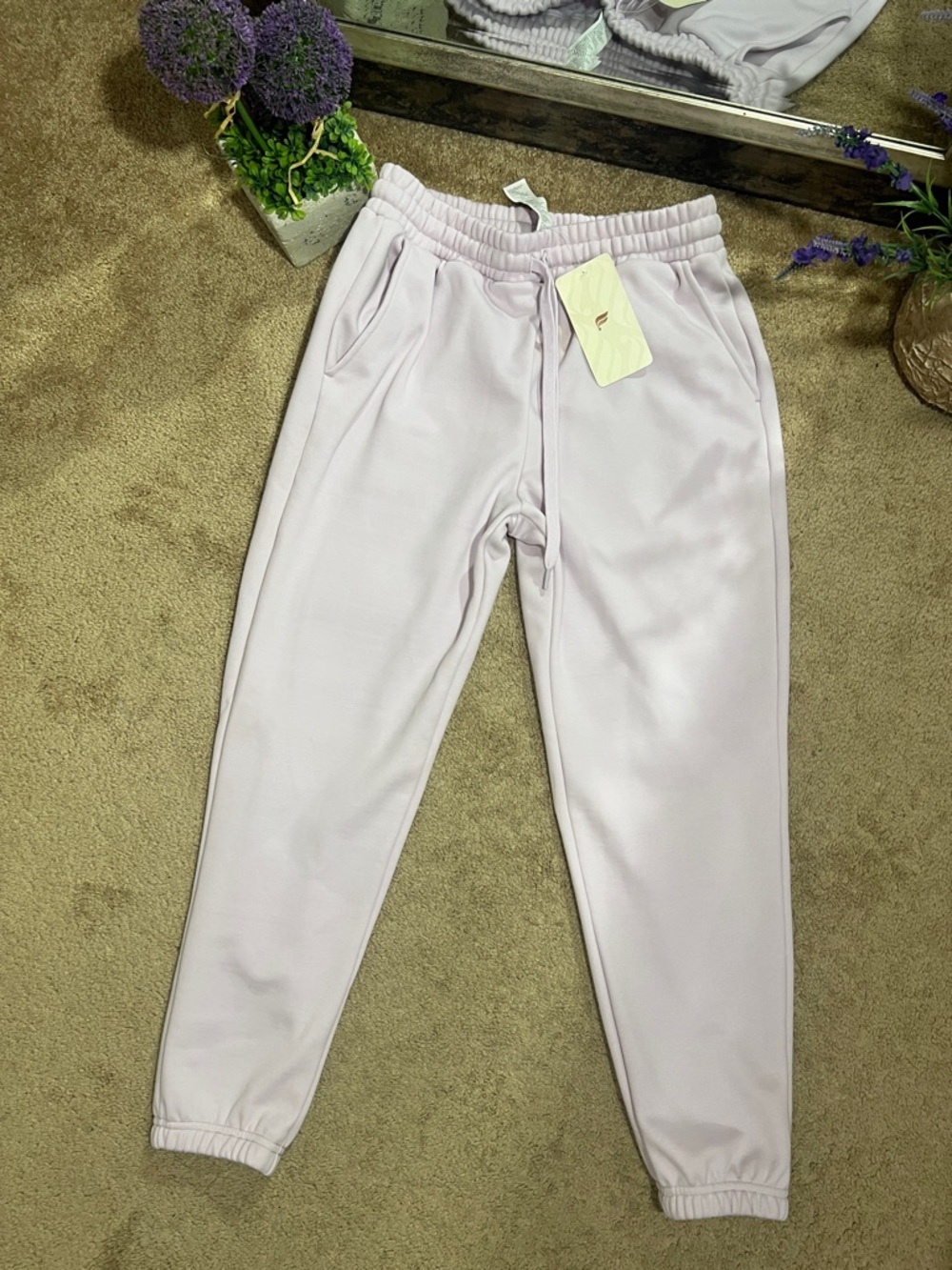 NWT Fabletics Kids Light Lavender Jogger Sweatpants